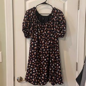 Animal Print Sleeve Shift Dress